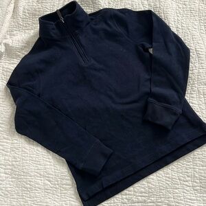 Crewcuts Factory Boys' sueded half-zip popover sweatshirt in Navy